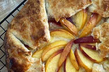 Peach and frangipane galette