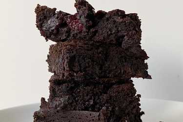 Triple chocolate cherry brownies