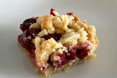 Cherry almond shortbread pie bars