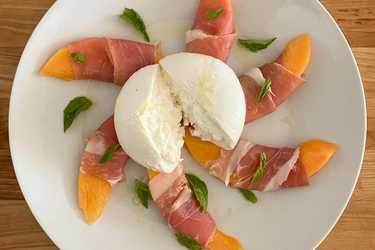 Cantaloupe and prosciutto appetizer