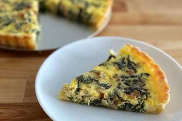 Chard and leek quiche