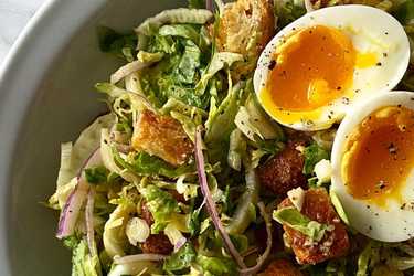 Brussels sprout caesar salad