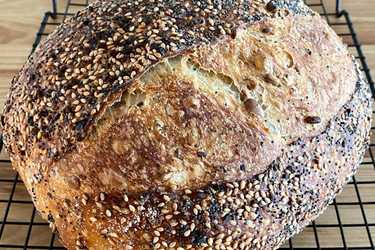 Seeded sourdough loaf