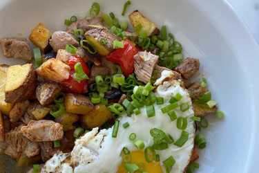 Duck, turnip, and potato hash