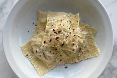 Summer squash ravioli