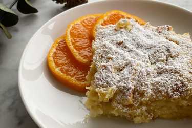 Orange and cardamom bread pudding