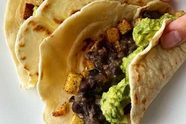 Sweet potato and black bean tacos