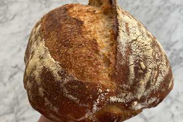 Sourdough batard with an ear