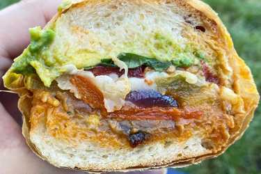 Roasted veggie tortas