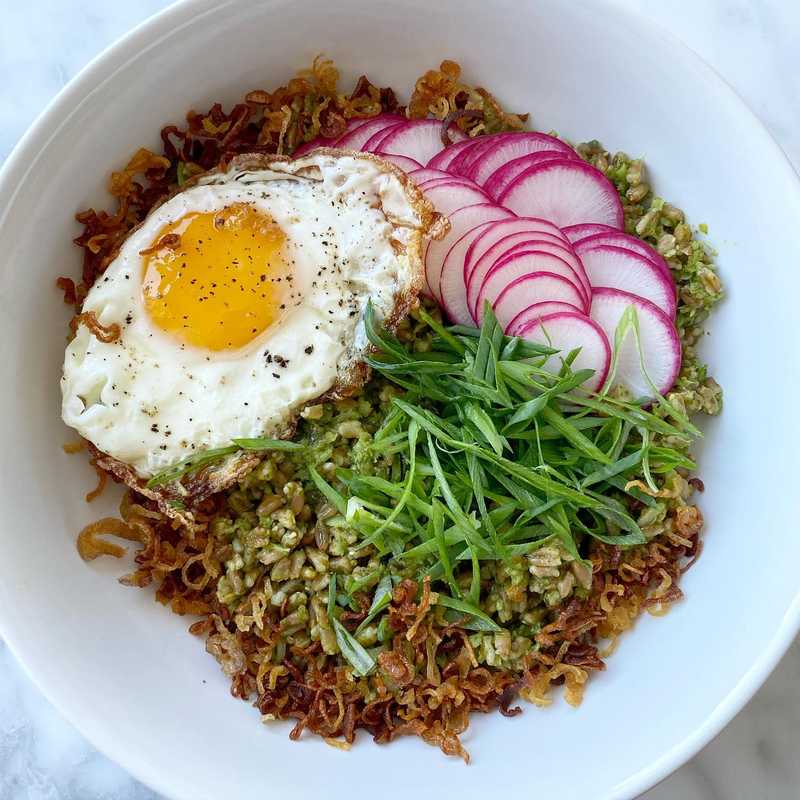 I still need to use up a lot of chimichurri (suggestions welcome!!) but made a dent with this farro and broccoli bowl for lunch. I started shredding…